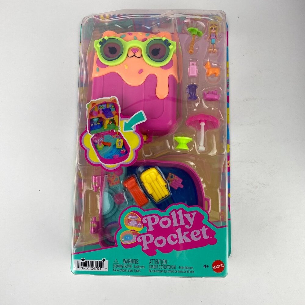 Mattel Polly Pocket Kitty Popsicle Resort Colorful Compact Playset